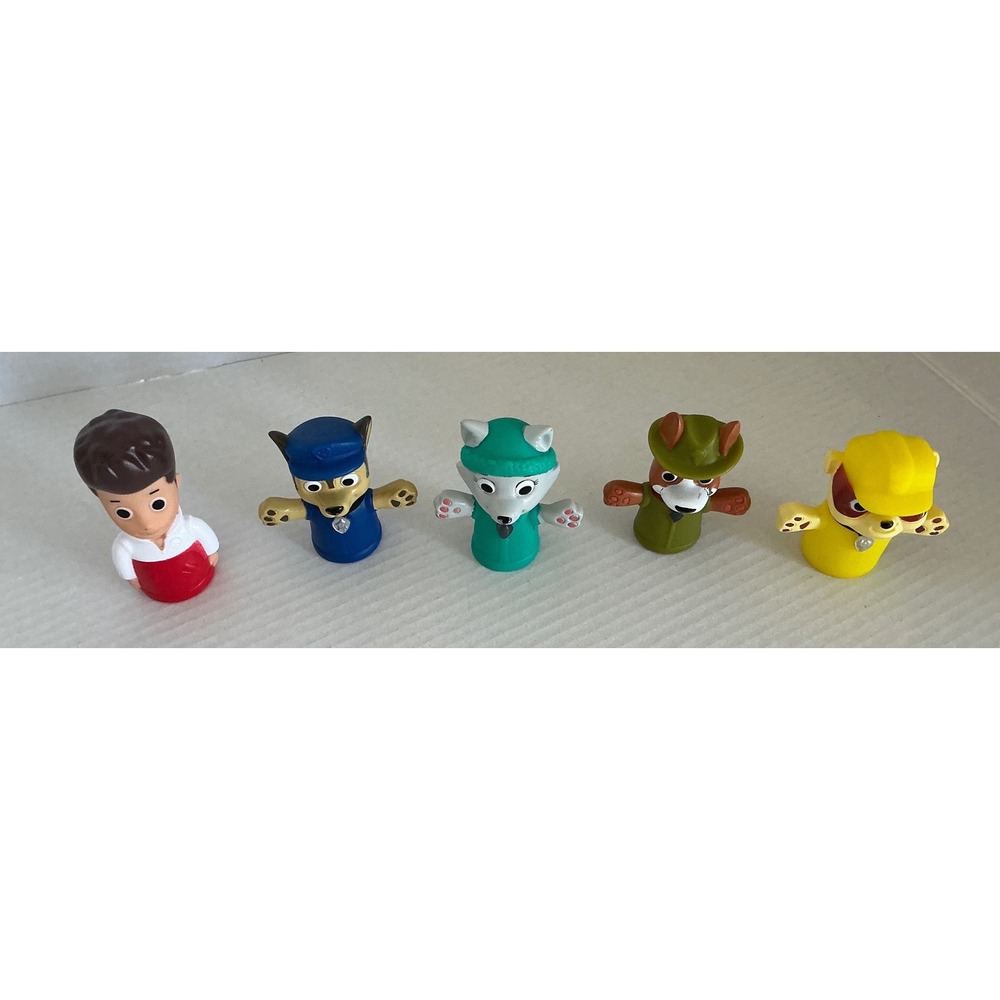 Ginsey Paw Patrol Finger Puppets Set‎ of 5 Ryder Chase Rocky Tracker Rubble Toy